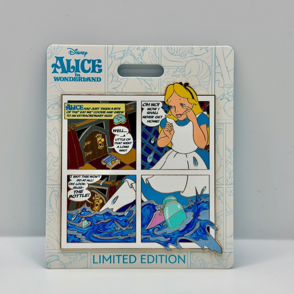 Disney D23 Alice In Wonderland 75th Anniversary LE400 Comic Drink Me Pin